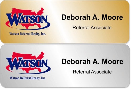 Watson Referral Full Color 1" X 3" Name Badge
