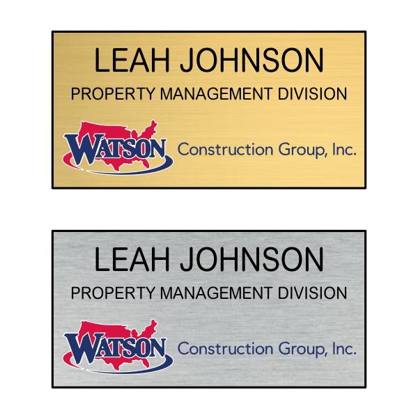 Watson Construction Group Name Tag