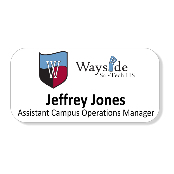 Wayside Schools - SciTech HS - Two Line Badge