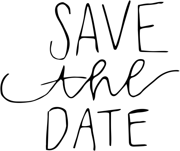 Mixed Letters Save the Date Stamp