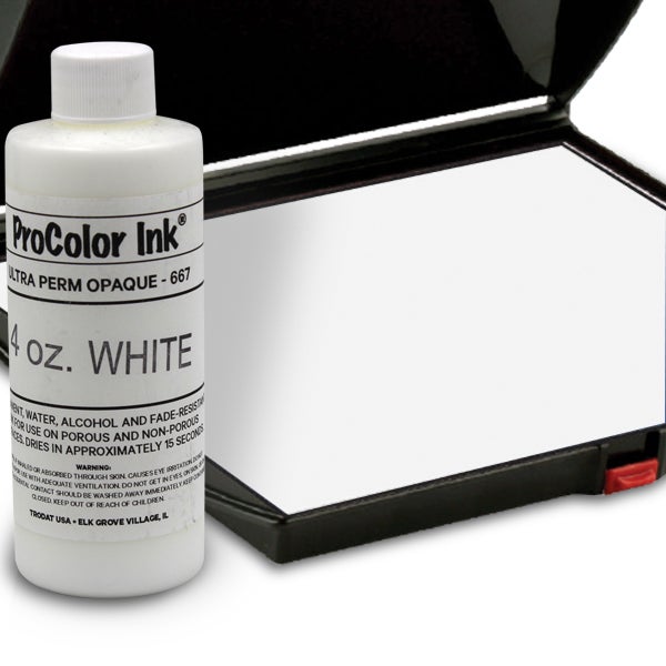 White 4oz SuperMarking Ink w/ Large Pad