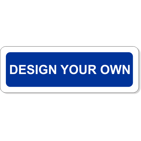 White Border Aluminum Add-On Sign | 4" x 12"