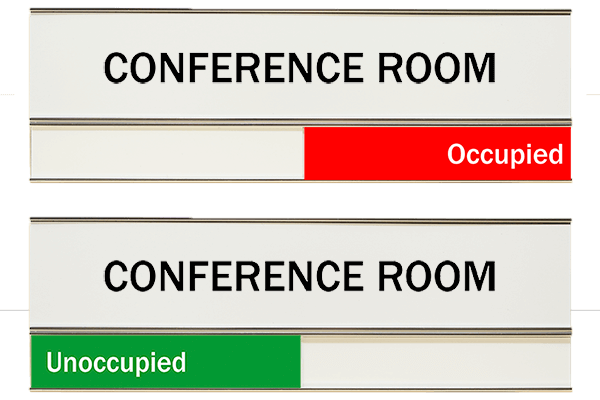 White Conference Room Color Slider Signs 3