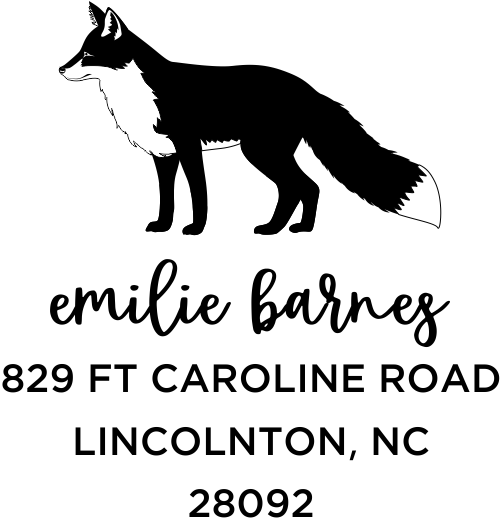 Red Fox Custom Animal Return Address Stamp