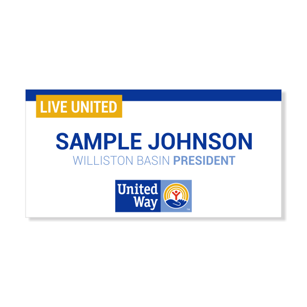 Williston United Full Color Name Tag