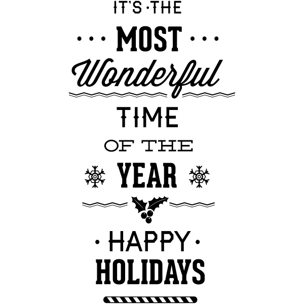 Wonderful Time of the Year Craft Rubber Stamp