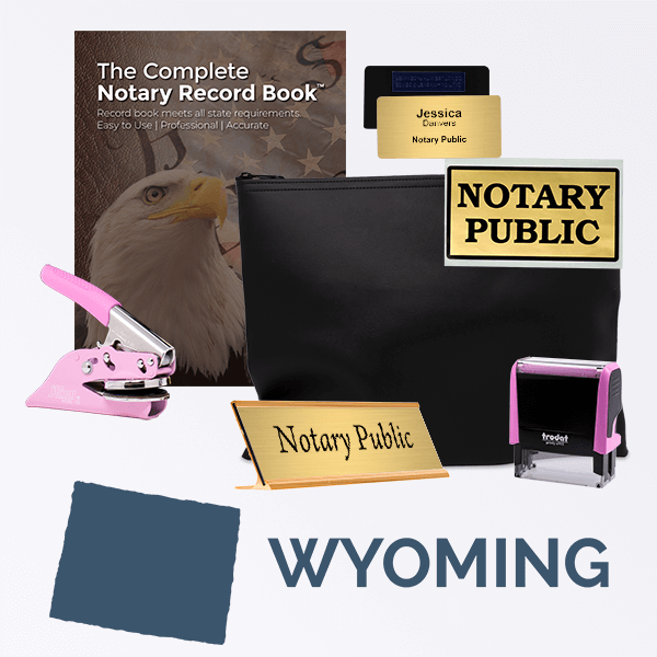 Wyoming Pink Deluxe Notary Kit