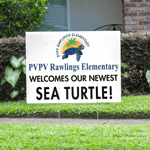 PVPV Rawlings Elementary Sea Turtle Yard Sign