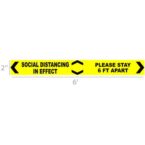Rectangle Keep 6 Feet Distance Floor Decal