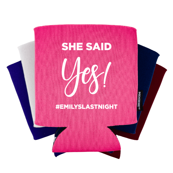 Koozie® She Said Yes Bridal Shower Drink Cooler