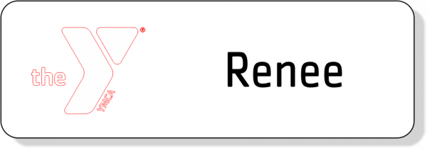 YMCA Name Tag 1 line - Outlined Logo