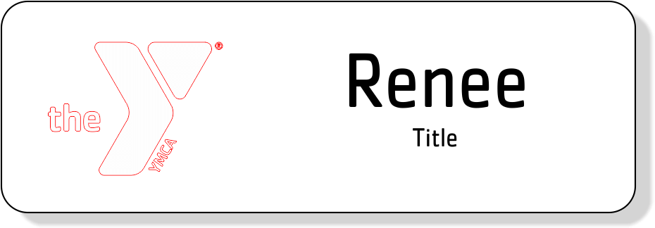 YMCA Name Tag 2 line - Outlined Logo