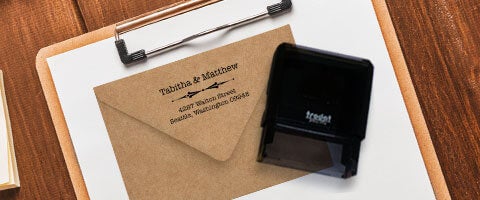 Self-Inking Address Stamp and Envelope