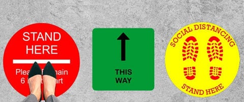 Social Distancing Floor Decals