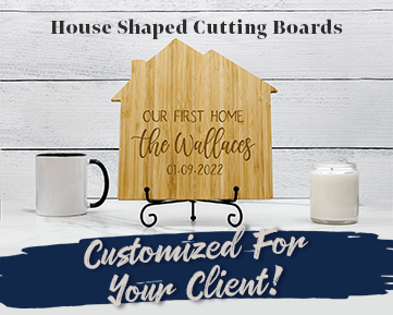 House Shaped Cutting Boards Customized for Your Client, Shop all Real Estate Cutting Boards