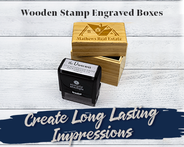 Wooden Stamp Engraved Boxes, New Home New Address Stamp! Shop the Set