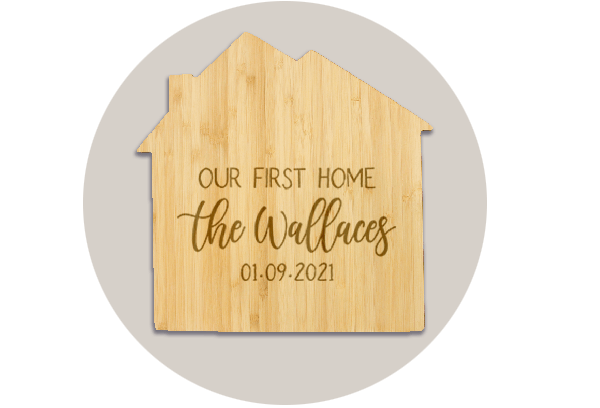 Our First Home with Date Personalized House Cutting Board