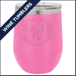 Personalized Laurel Crest Wine Tumbler