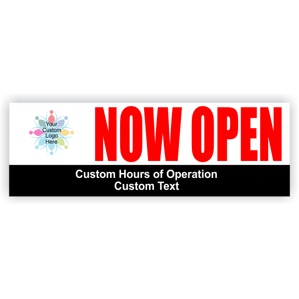 Now Open Hours Banner