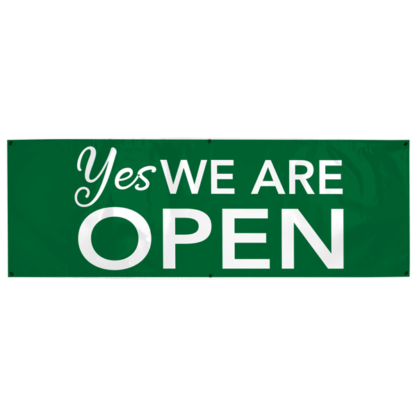 Yes We Are Open Banner