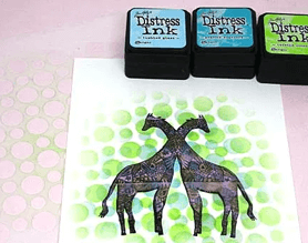 Craft card with two giraffes