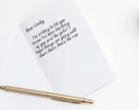 Pen and letter on desk