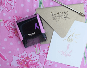 custom breast cancer awareness stamp