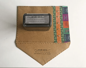 Custom envelope with address stamp