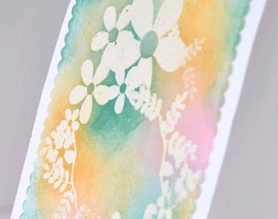 Card craft with rubber stamp