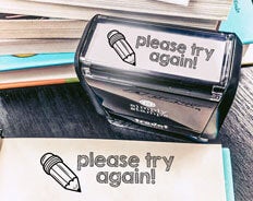 Please Try Again Stamp