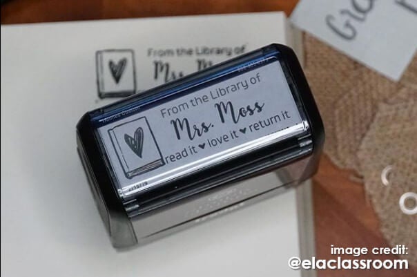 custom teacher library stamp