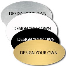 oval name tags