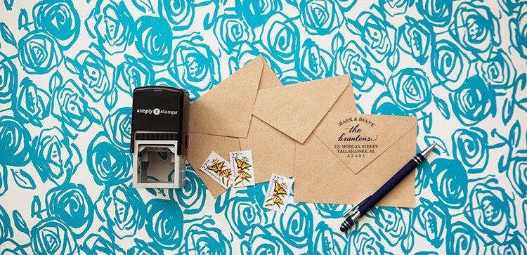 self-inking address stamps